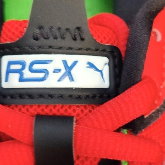 Puma Boys RS X3 Size 7C Tailored Green Red Blue Running Youth Sneakers Size 5.5C - Picture 5 of 8